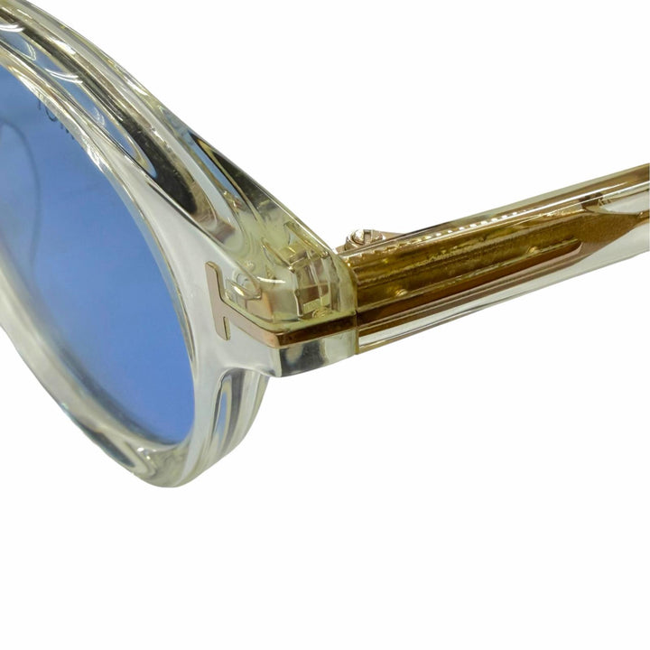 美品▼TOM FORD トムフォード TF1123-D ボストン アイウェア サングラス クリア ゴールド 49□21-145 デモレンズ イタリア製 メンズ