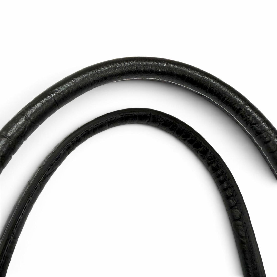 未使用品★RODANIA ロダニア 3002L クロシェット付 クロコダイルレザー 2WAY ハンドバッグ ショルダーバッグ ブラック レディース