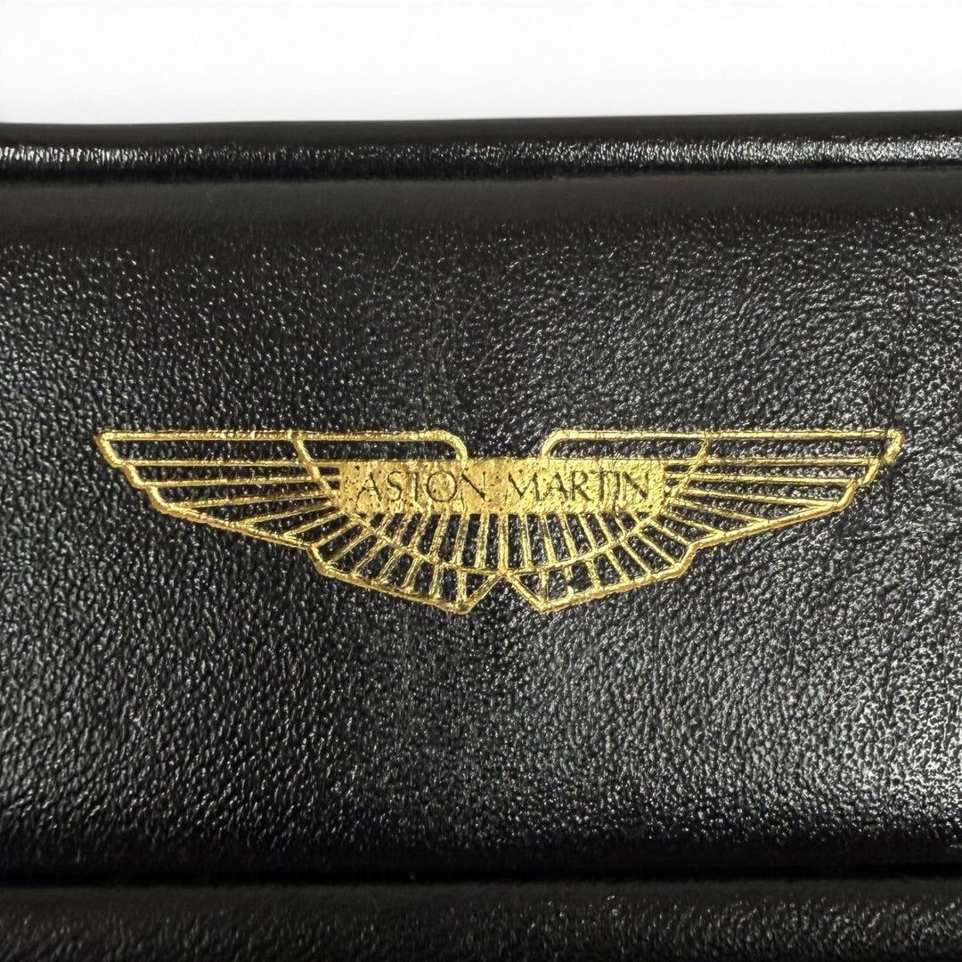 良品□ASTON MARTIN アストンマーチン ヴィンテージ レザー タナー・クロール社製 超希少 トラベルバッグ スーツケース ブラック 英国製