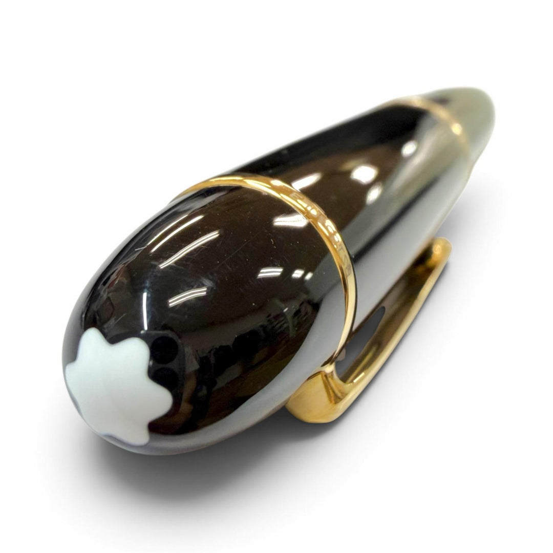 極美品▼MONTBLANC モンブラン マイスターシュテュック 149 ペン先18K OBニブ 希少 ホワイトスター 万年筆 ブラック ゴールド ドイツ製