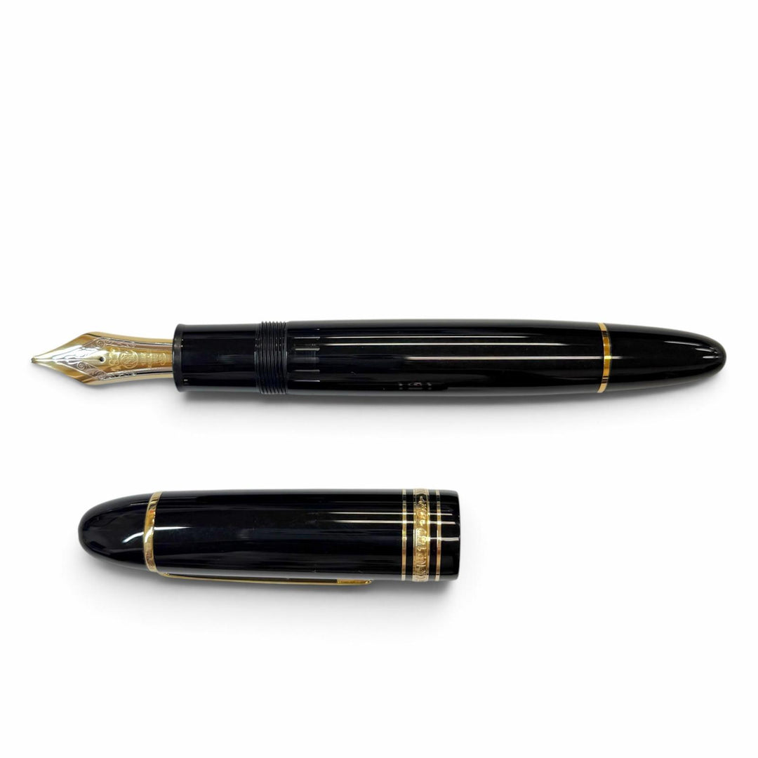 極美品▼MONTBLANC モンブラン マイスターシュテュック 149 ペン先18K OBニブ 希少 ホワイトスター 万年筆 ブラック ゴールド ドイツ製