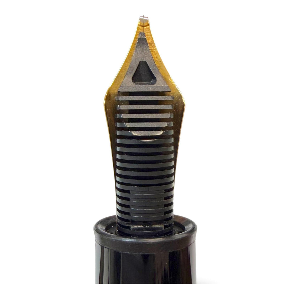 極美品▼MONTBLANC モンブラン マイスターシュテュック 149 ペン先18K OBニブ 希少 ホワイトスター 万年筆 ブラック ゴールド ドイツ製