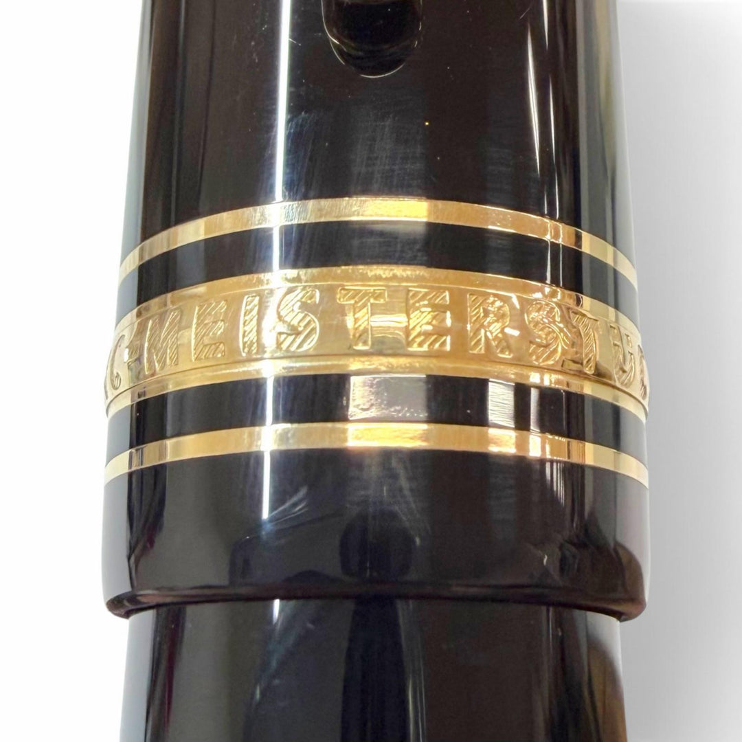 極美品▼MONTBLANC モンブラン マイスターシュテュック 149 ペン先18K OBニブ 希少 ホワイトスター 万年筆 ブラック ゴールド ドイツ製