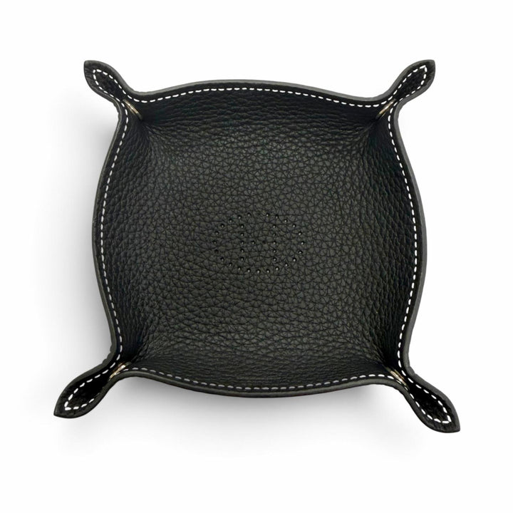 美品▼HERMES エルメス ヴィドポッシュ ミニ トリヨンクレマンス シルバー金具 Hロゴ 小物入れ トレイ トレー ブラック B刻印 フランス製
