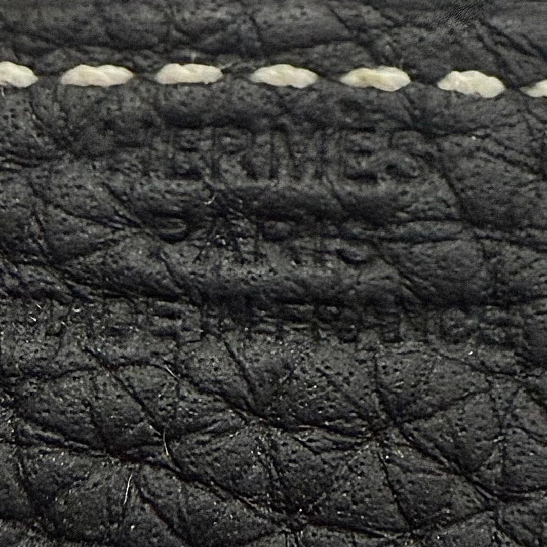 美品▼HERMES エルメス ヴィドポッシュ ミニ トリヨンクレマンス シルバー金具 Hロゴ 小物入れ トレイ トレー ブラック B刻印 フランス製