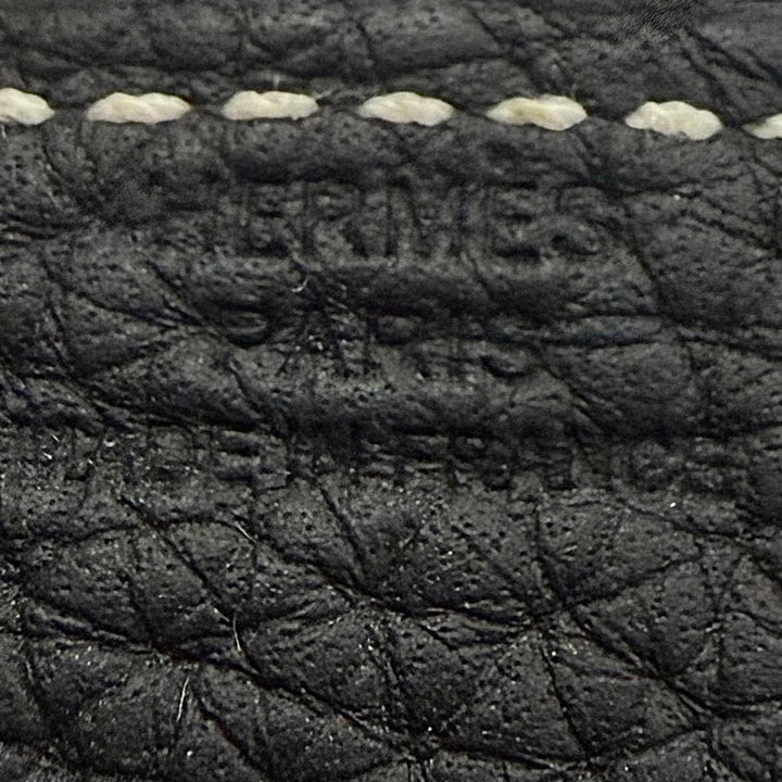 美品▼HERMES エルメス ヴィドポッシュ ミニ トリヨンクレマンス シルバー金具 Hロゴ 小物入れ トレイ トレー ブラック B刻印 フランス製