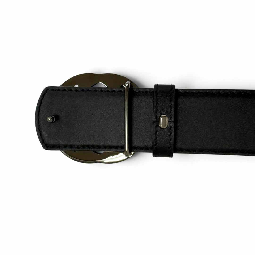 未使用品□GUCCI グッチ 849862 GGスプリーム インターロッキングGバックル リバーシブル レザーベルト ブラック 80 イタリア製 メンズ