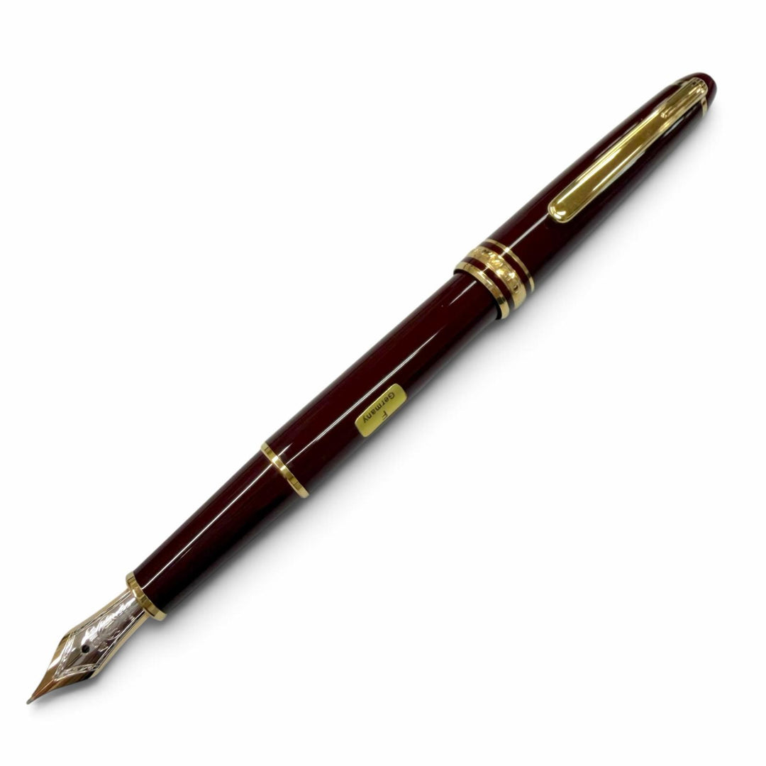 極美品▼MONTBLANC モンブラン マイスターシュテュック クラシック ペン先14K Ｆニブ ホワイトスター 万年筆 ボルドー ゴールド ドイツ製