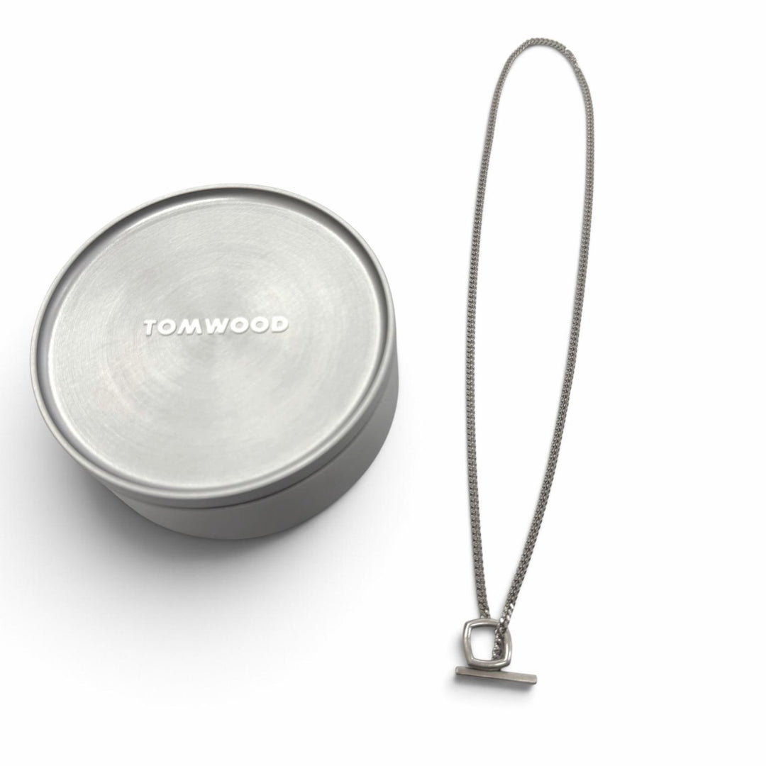 美品▼TOM WOOD トムウッド Frame Pendant 925 チェーン ネックレス シルバー 20.5インチ 重量15.1g メンズ レディース アクセサリー