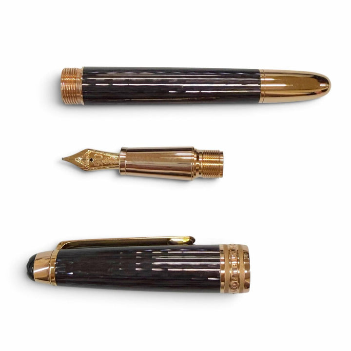 極美品▼MONTBLANC モンブラン S.E. マイスターシュテュック 145 クラシック 18K Mニブ 90周年コレクション 万年筆 マザーオブパール