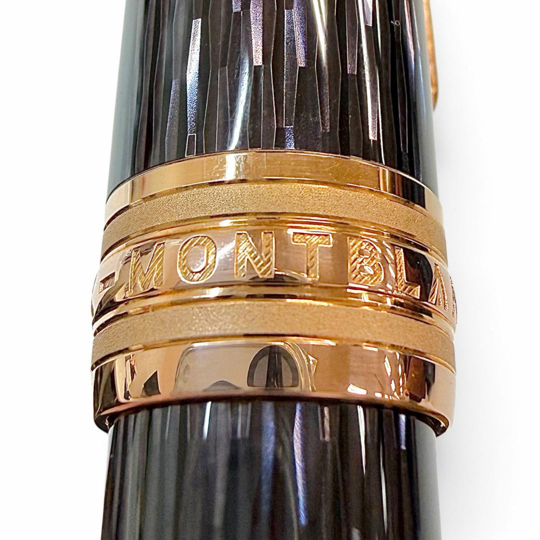 極美品▼MONTBLANC モンブラン S.E. マイスターシュテュック 145 クラシック 18K Mニブ 90周年コレクション 万年筆 マザーオブパール