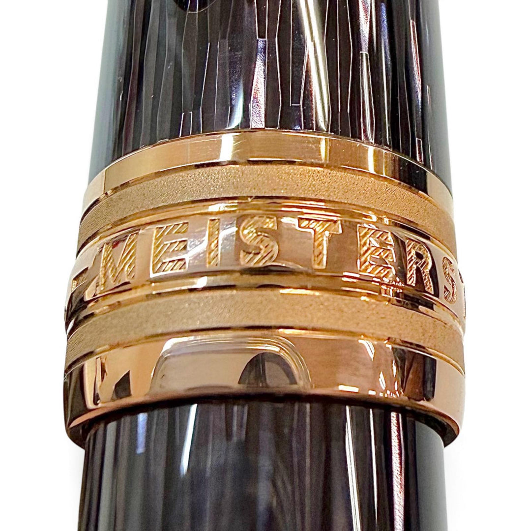極美品▼MONTBLANC モンブラン S.E. マイスターシュテュック 145 クラシック 18K Mニブ 90周年コレクション 万年筆 マザーオブパール