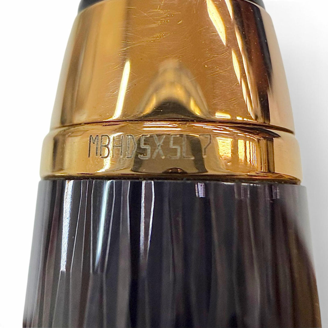 極美品▼MONTBLANC モンブラン S.E. マイスターシュテュック 145 クラシック 18K Mニブ 90周年コレクション 万年筆 マザーオブパール