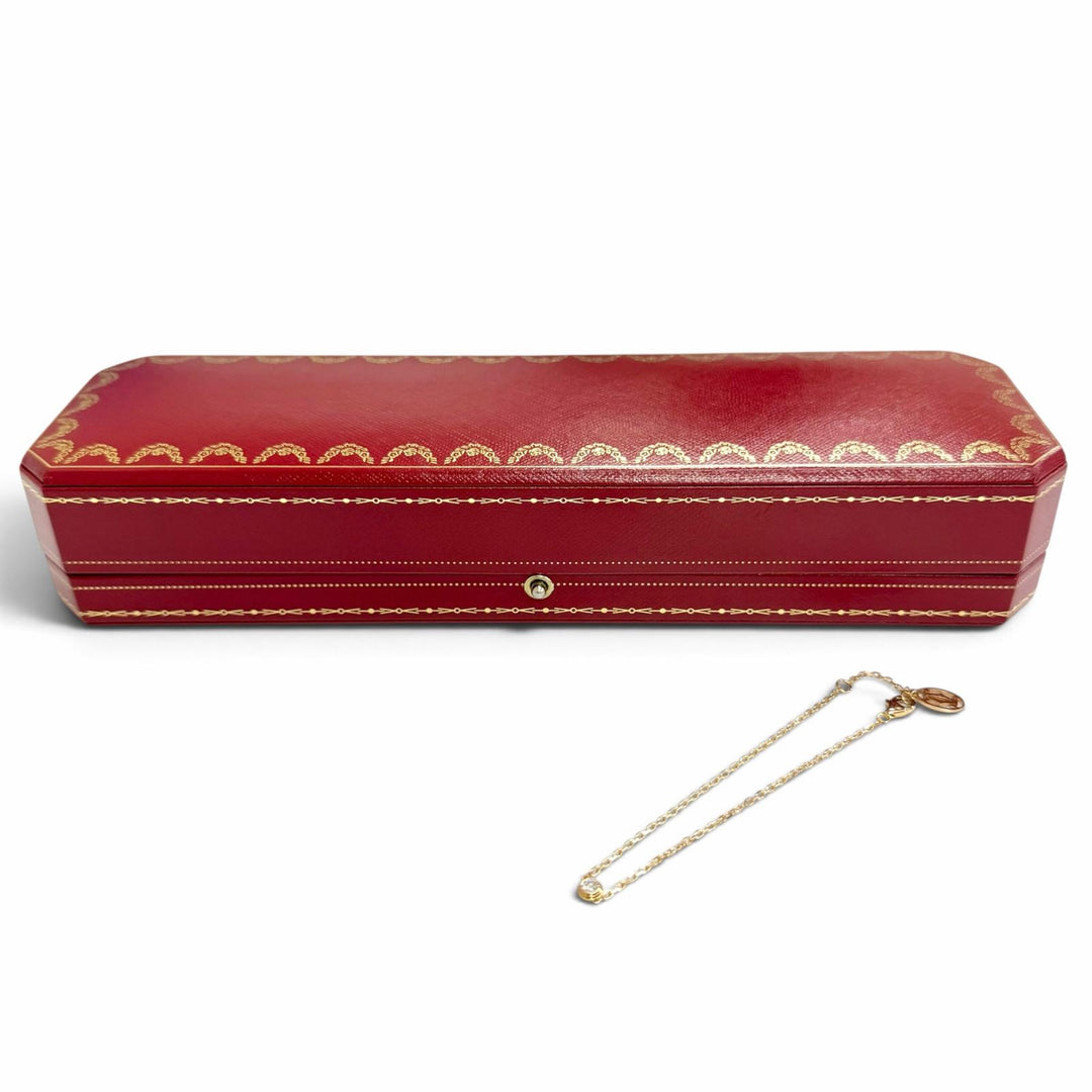 美品△Cartier カルティエ FBV562 ダムール SM ダイヤモンド ブレスレット アクセサリー 750(PG) ピンクゴールド 重量2.1g レディース