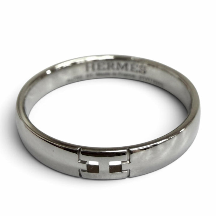 極美品□HERMES エルメス 2021年製 ヘラクレス Hロゴ AU750 リング 指輪 ホワイトゴールド 61(JP21号相当) フランス製 重量4.1g メンズ