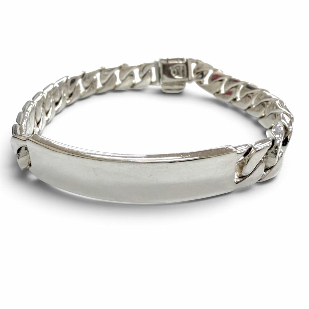 美品▼TIFFANY&amp;Co. ティファニー ヴィンテージ IDプレート 喜平 925 ブレスレット シルバー イタリア製 重量51.43g メンズ レディース