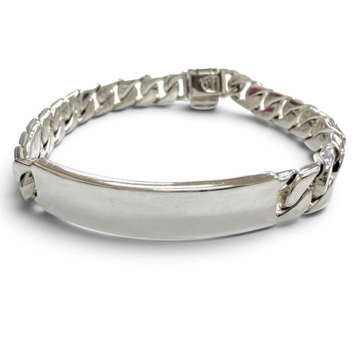 美品▼TIFFANY&amp;Co. ティファニー ヴィンテージ IDプレート 喜平 925 ブレスレット シルバー イタリア製 重量51.43g メンズ レディース