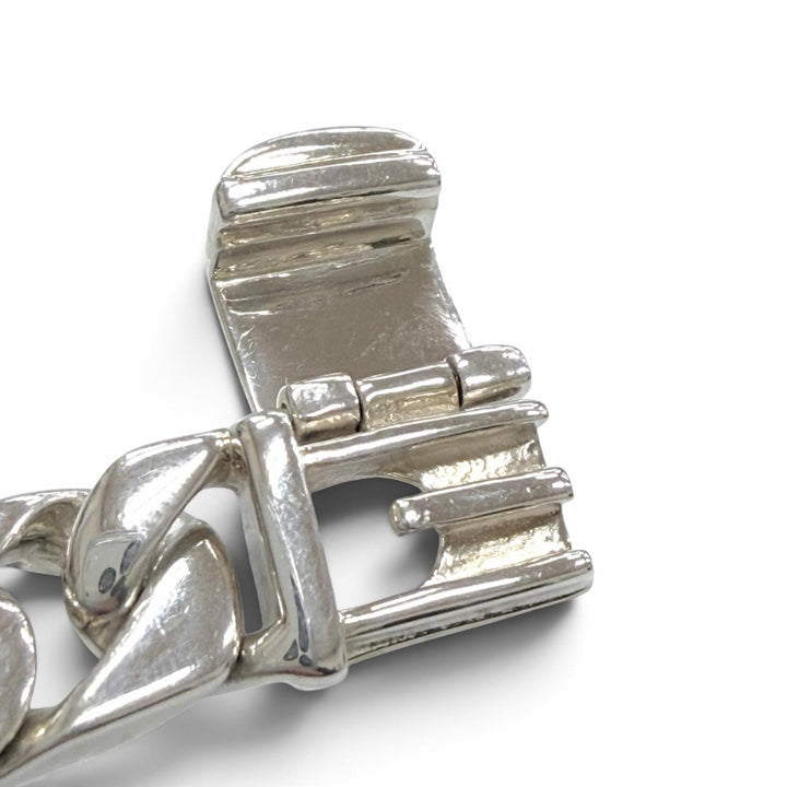 美品▼TIFFANY&amp;Co. ティファニー ヴィンテージ IDプレート 喜平 925 ブレスレット シルバー イタリア製 重量51.43g メンズ レディース