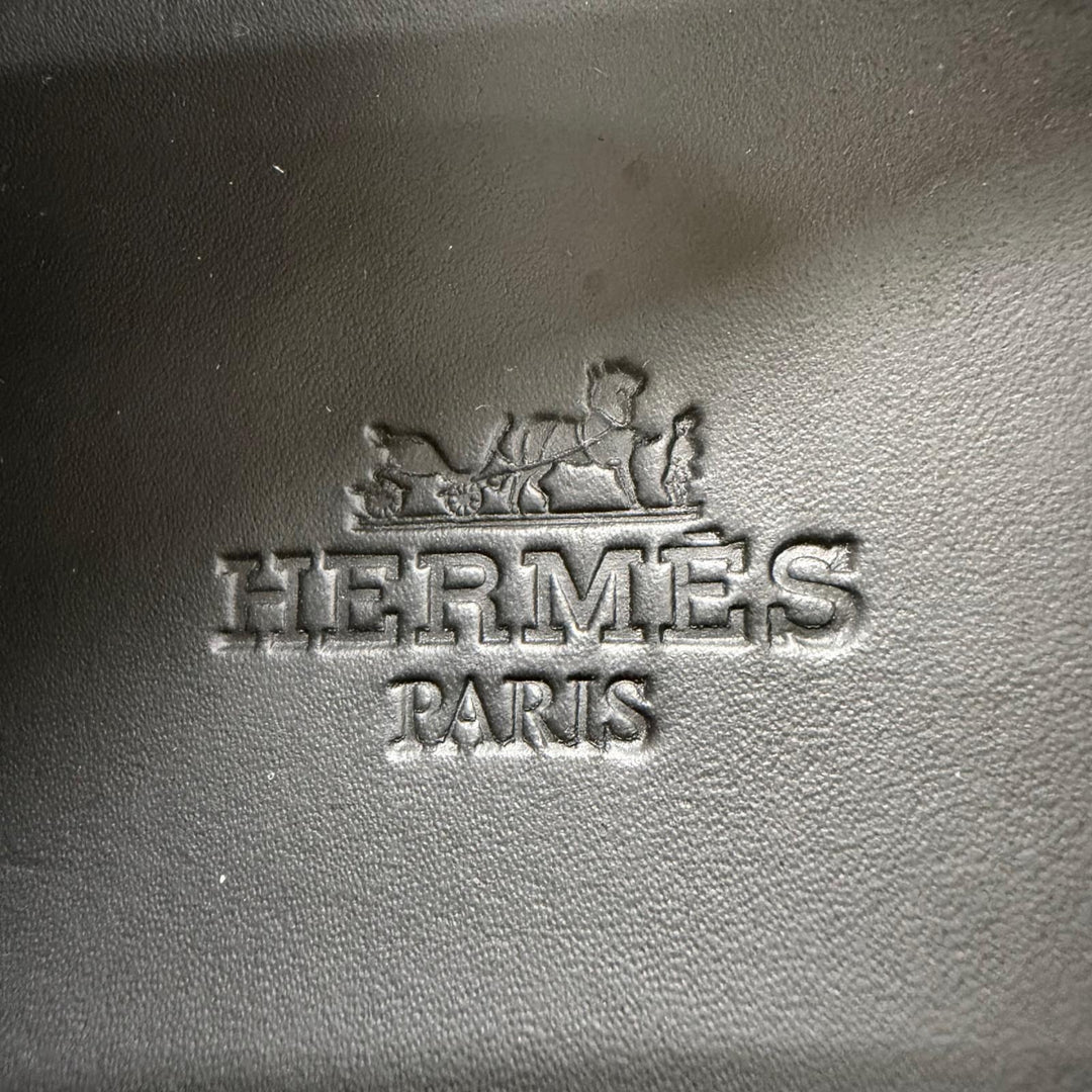 極美品☆HERMES エルメス 2023年製 BR232059Z Hitch ヒッチ Hロゴ 厚底 レザー ローファー ブラック 37 イタリア製 箱・保存袋付