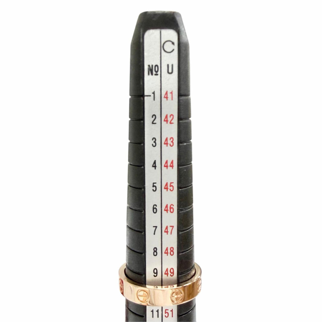 極美品△Cartier カルティエ ミニラブリング 1PD ダイヤモンド 750(PG) K18 指輪 ピンクゴールド 50 (JP10号) 重量4.39g レディース 箱付