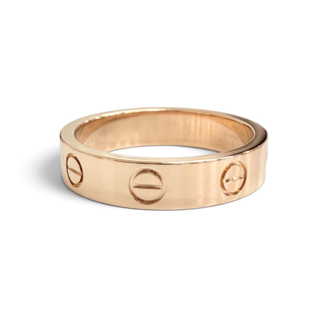 極美品△Cartier カルティエ ミニラブリング 1PD ダイヤモンド 750(PG) K18 指輪 ピンクゴールド 50 (JP10号) 重量4.39g レディース 箱付
