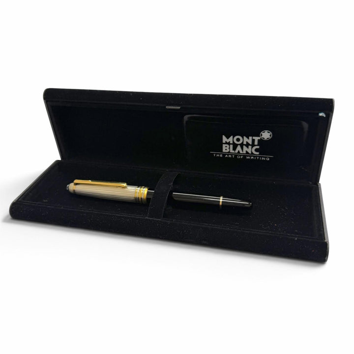 良品▼MONTBLANC モンブラン ヴィンテージ マイスターシュテュック ソリテージ ドゥエ 925 18K Mニブ ホワイトスター 万年筆 重量25.77g