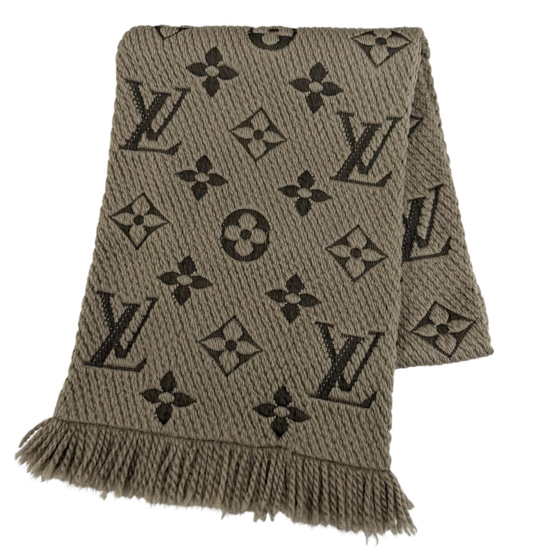 美品☆LOUIS VUITTON ルイヴィトン M72242 エシャルプ・ロゴマニア ウール シルク ヴェローヌ マフラー イタリア製 正規品 レディース