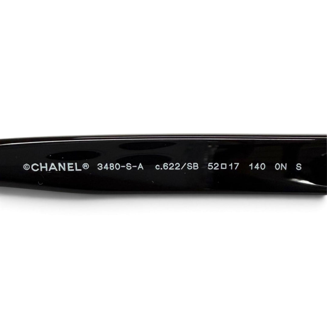 極美品★CHANEL シャネル 3480-S-A 小松菜奈着用モデル ココマーク バタフライシェイプ メガネ 眼鏡 アイウェア ブラック 52□17 140