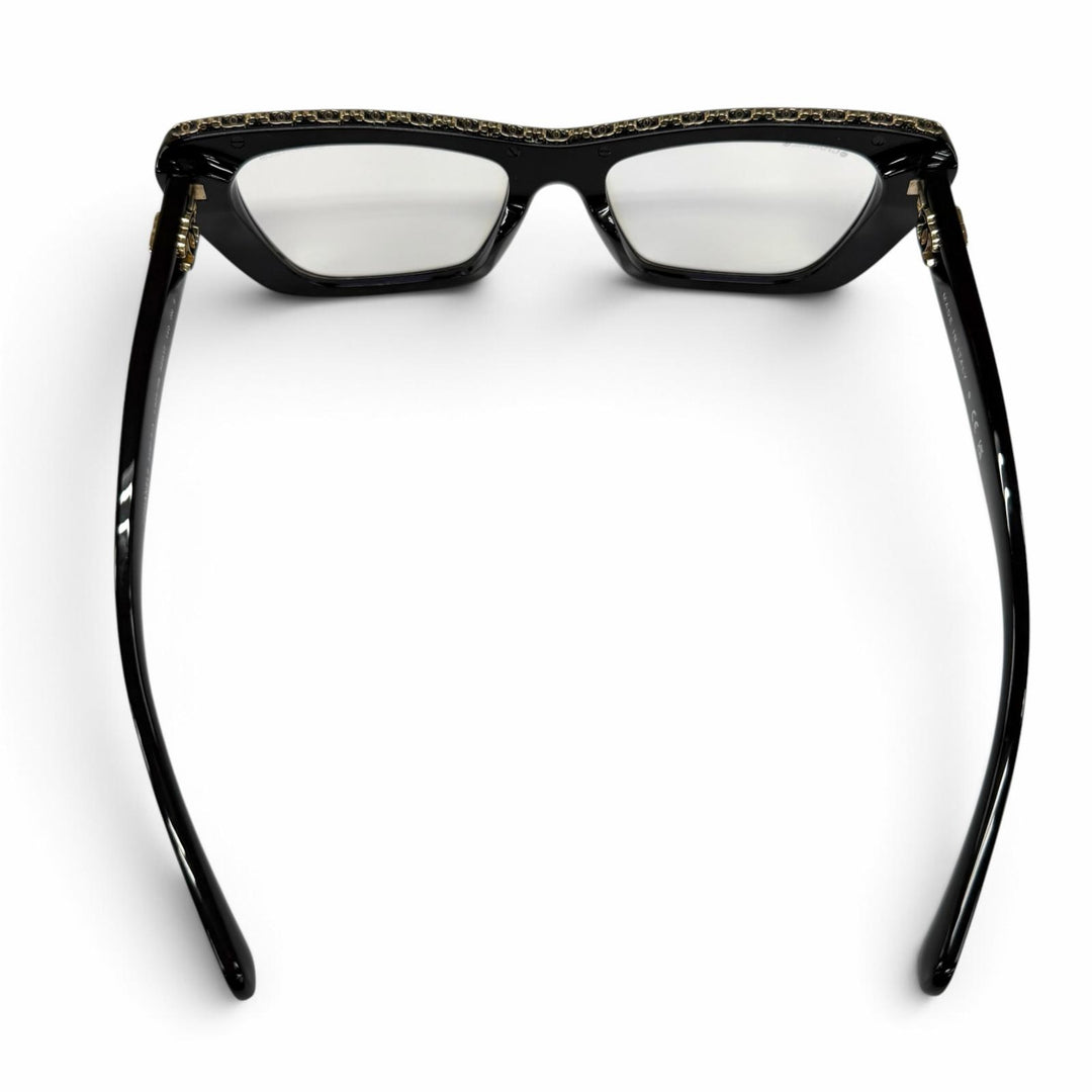 極美品★CHANEL シャネル 3480-S-A 小松菜奈着用モデル ココマーク バタフライシェイプ メガネ 眼鏡 アイウェア ブラック 52□17 140