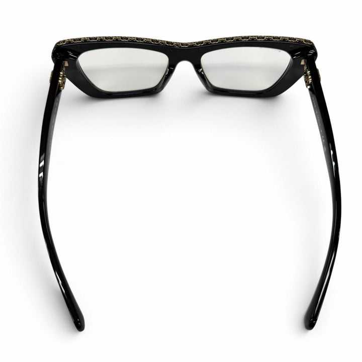 極美品★CHANEL シャネル 3480-S-A 小松菜奈着用モデル ココマーク バタフライシェイプ メガネ 眼鏡 アイウェア ブラック 52□17 140
