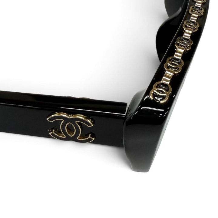 極美品★CHANEL シャネル 3480-S-A 小松菜奈着用モデル ココマーク バタフライシェイプ メガネ 眼鏡 アイウェア ブラック 52□17 140