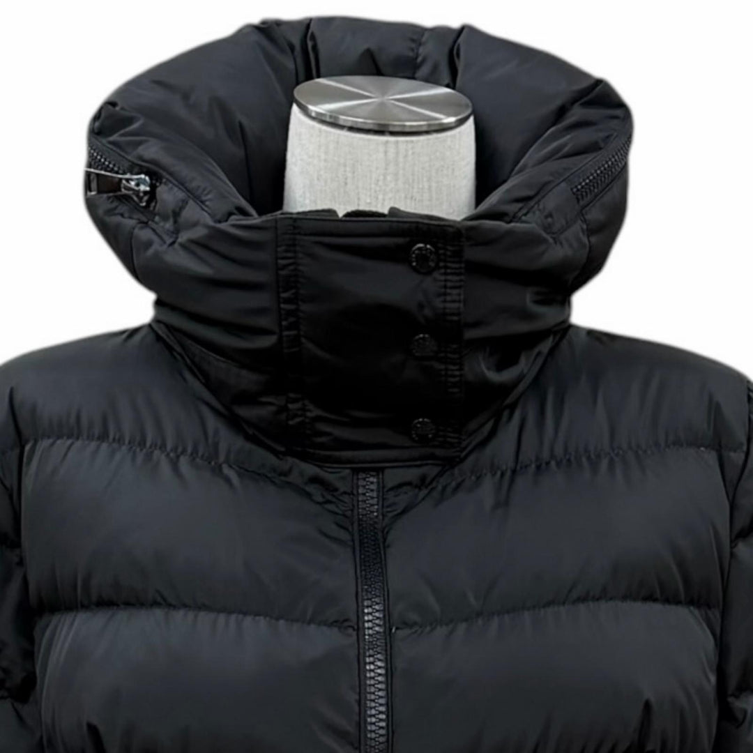 極美品★MONCLER モンクレール 2023年製 FLAMETTE ワッペン付 フード収納可能 ロングダウンコート 3 正規品 ガーメント・ハンガー付