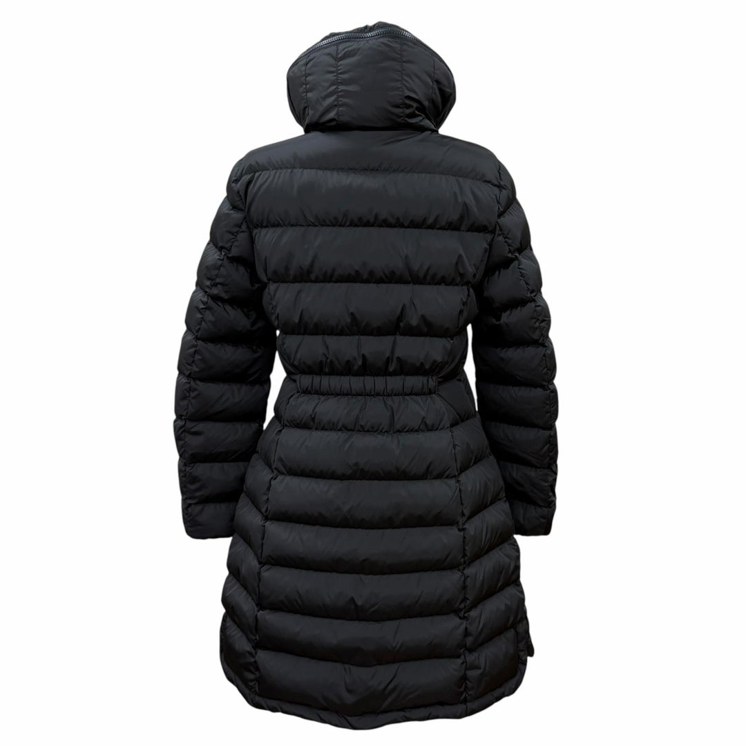 極美品★MONCLER モンクレール 2023年製 FLAMETTE ワッペン付 フード収納可能 ロングダウンコート 3 正規品 ガーメント・ハンガー付
