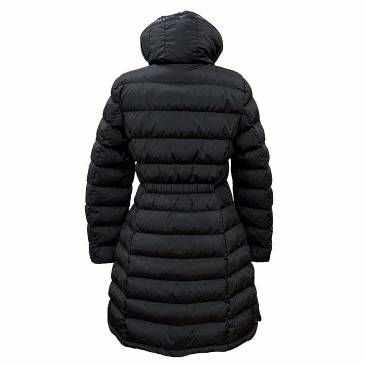 極美品★MONCLER モンクレール 2023年製 FLAMETTE ワッペン付 フード収納可能 ロングダウンコート 3 正規品 ガーメント・ハンガー付