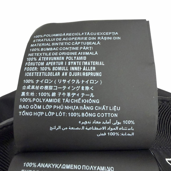 極美品□PRADA プラダ 2023年製 2HC274 一部牛革 RE-NYLON トライアングルロゴ ベースボールキャップ ブラック XL イタリア製 正規品