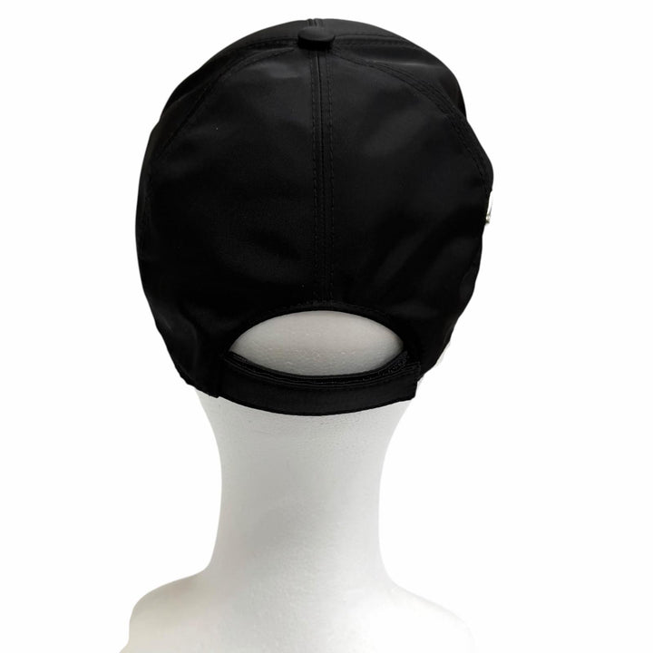 極美品□PRADA プラダ 2023年製 2HC274 一部牛革 RE-NYLON トライアングルロゴ ベースボールキャップ ブラック XL イタリア製 正規品