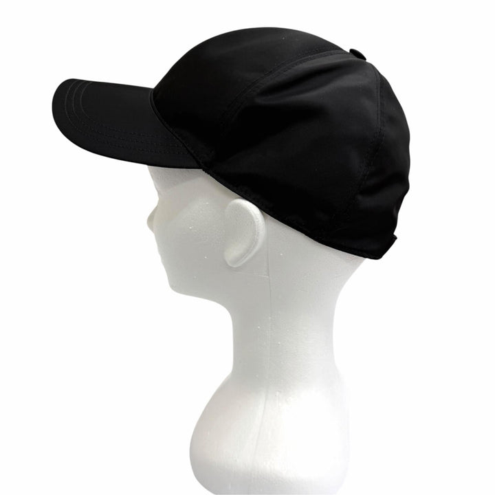 極美品□PRADA プラダ 2023年製 2HC274 一部牛革 RE-NYLON トライアングルロゴ ベースボールキャップ ブラック XL イタリア製 正規品