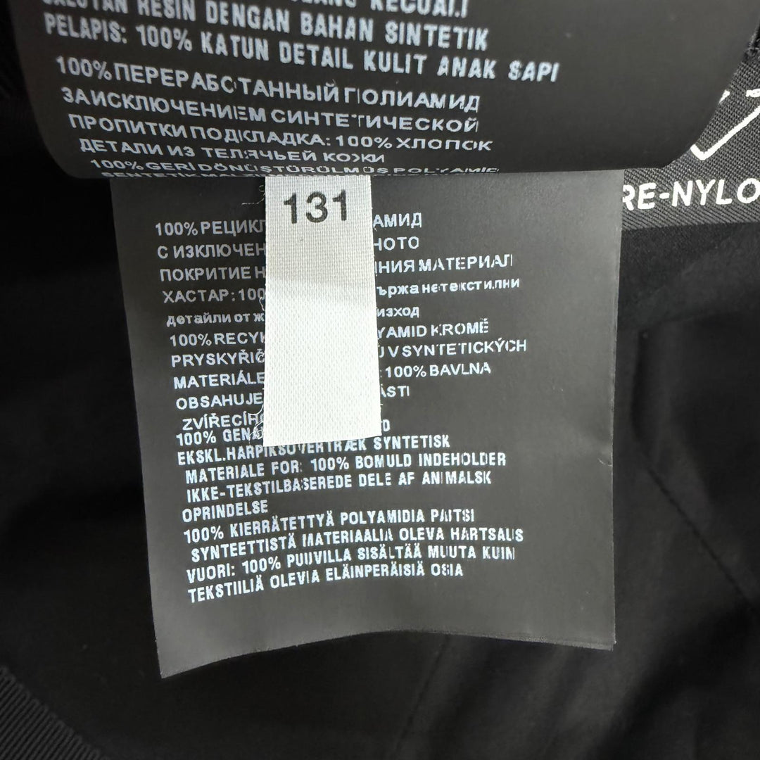 極美品□PRADA プラダ 2023年製 2HC274 一部牛革 RE-NYLON トライアングルロゴ ベースボールキャップ ブラック XL イタリア製 正規品