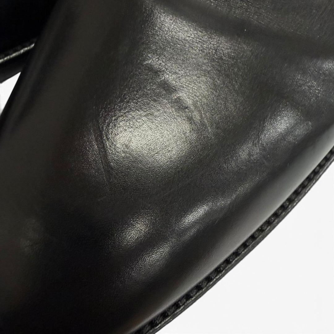 美品□SAINT LAURENT PARIS サンローランパリ 634194 レザー サイドゴア チェルシーブーツ アンクルブーツ ブラック 40.5 イタリア製