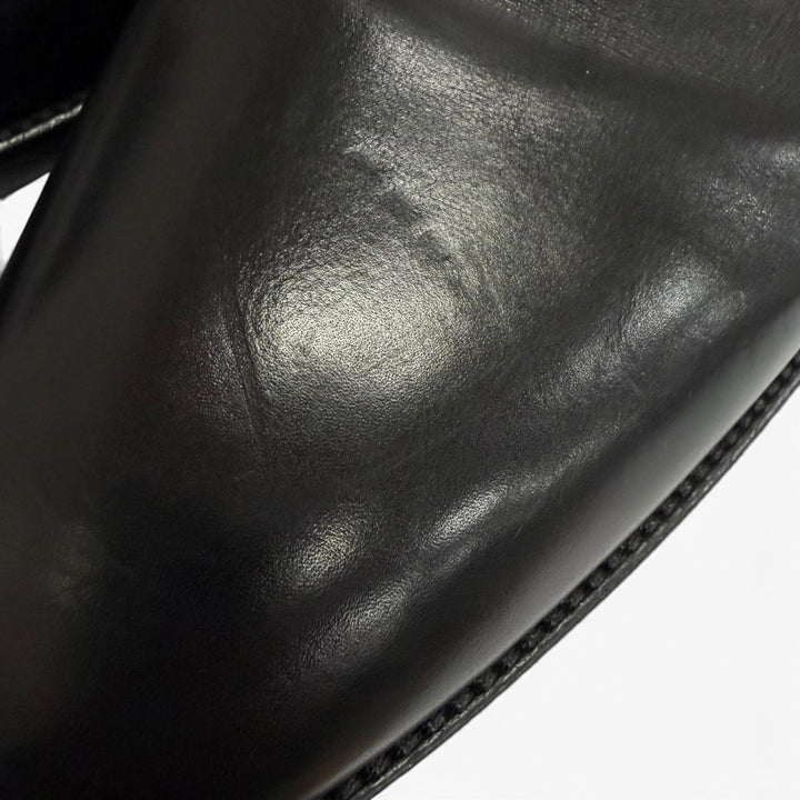 美品□SAINT LAURENT PARIS サンローランパリ 634194 レザー サイドゴア チェルシーブーツ アンクルブーツ ブラック 40.5 イタリア製