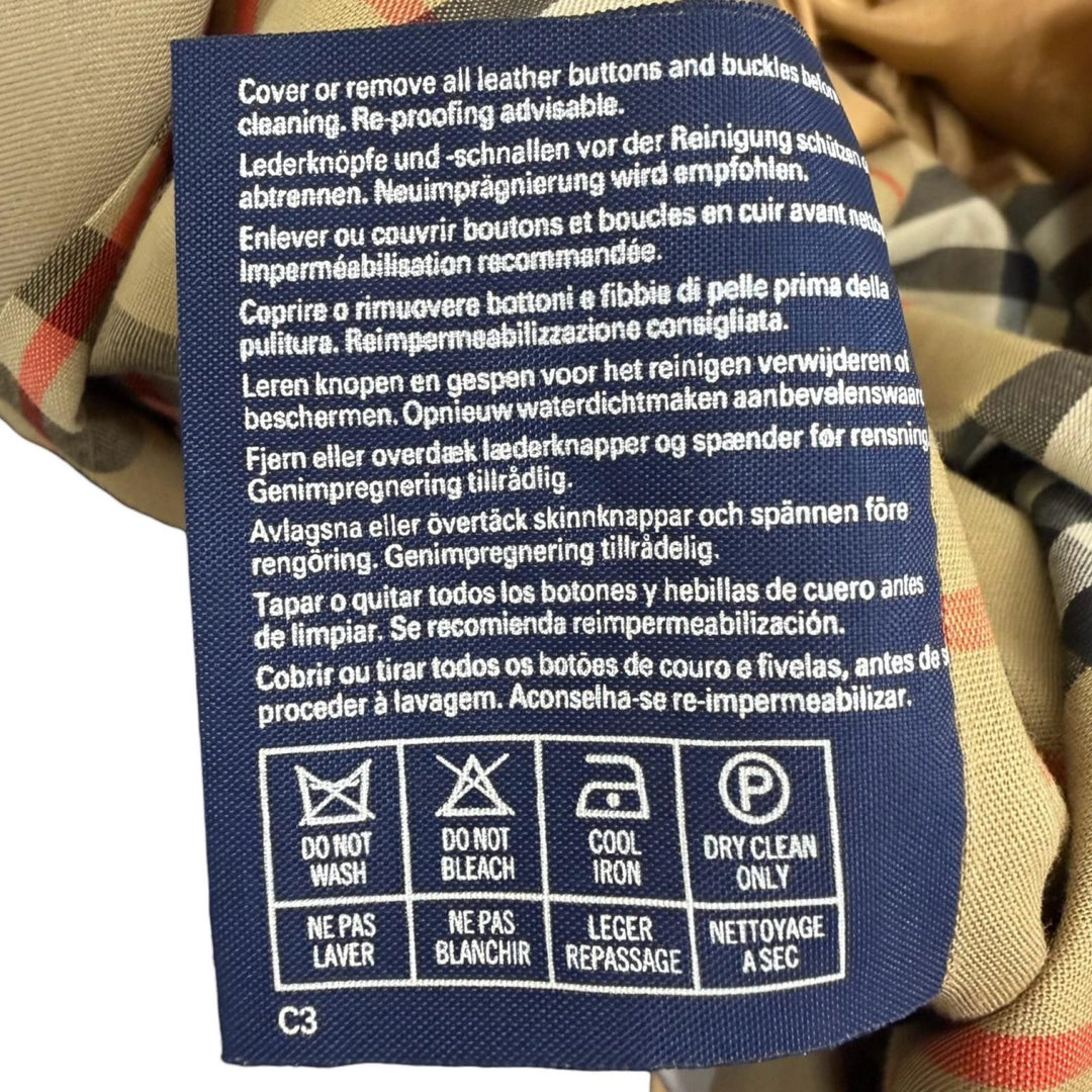 未使用品□Burberrys バーバリー ヴィンテージ 裏ノバチェック柄 デッドストック フライフロント ステンカラーコート ベージュ 40 メンズ