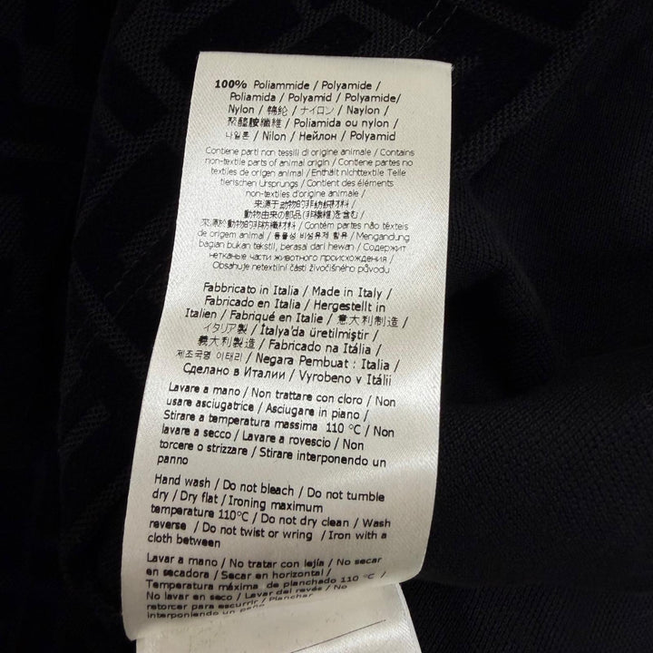 極美品□FENDI フェンディ 2022年製 FY0985 FFエンボスロゴ ベロア ショートスリーブ 半袖ポロシャツ ブラック XXS イタリア製 正規品