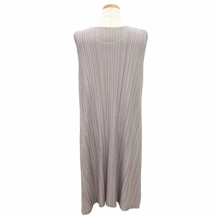 未使用品△PLEATS PLEASE プリーツプリーズ イッセイミヤケ PP91-JT523 ノースリーブ チュニック ワンピース グレー 4 日本製 正規品