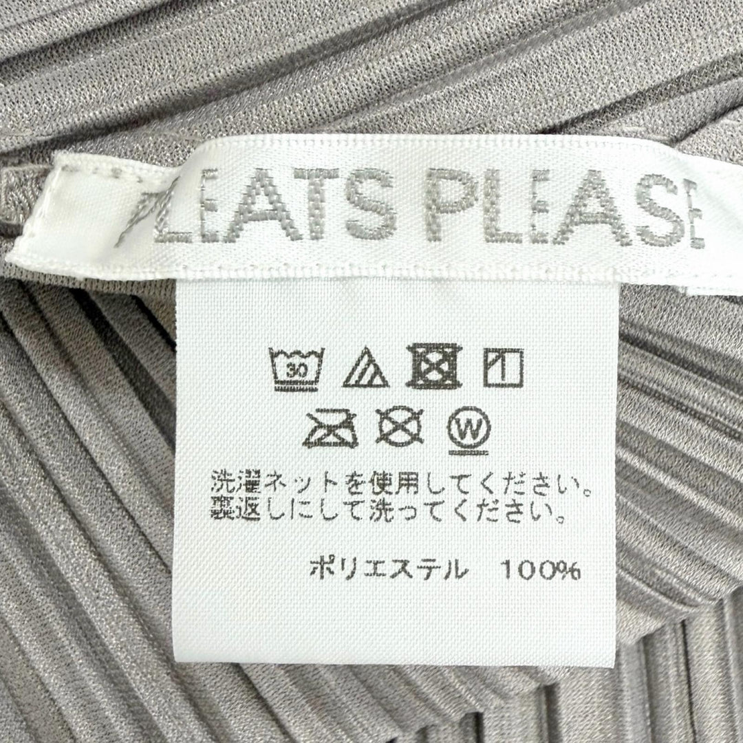 未使用品△PLEATS PLEASE プリーツプリーズ イッセイミヤケ PP91-JT523 ノースリーブ チュニック ワンピース グレー 4 日本製 正規品