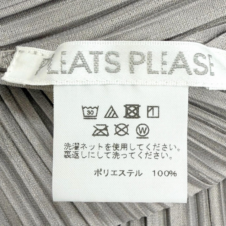 未使用品△PLEATS PLEASE プリーツプリーズ イッセイミヤケ PP91-JT523 ノースリーブ チュニック ワンピース グレー 4 日本製 正規品