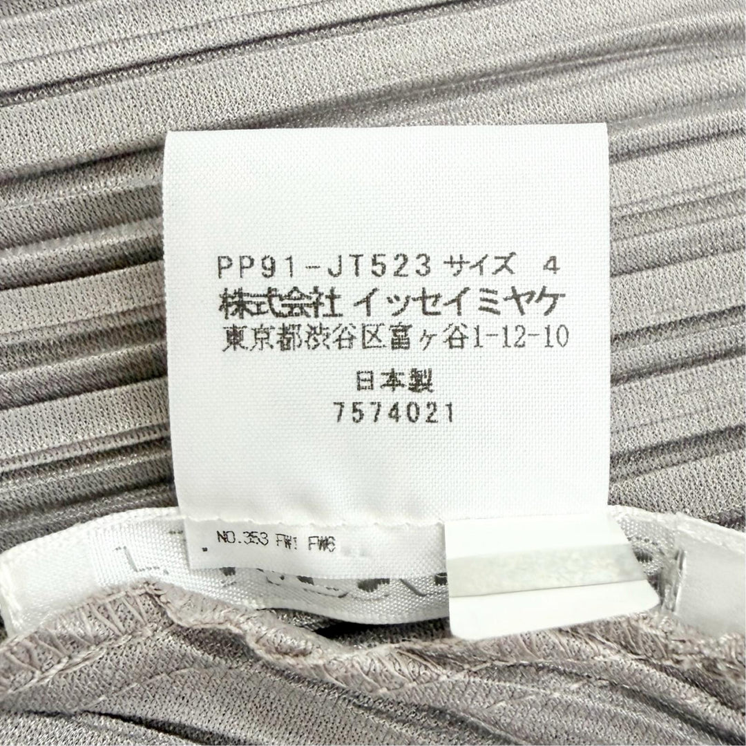 未使用品△PLEATS PLEASE プリーツプリーズ イッセイミヤケ PP91-JT523 ノースリーブ チュニック ワンピース グレー 4 日本製 正規品