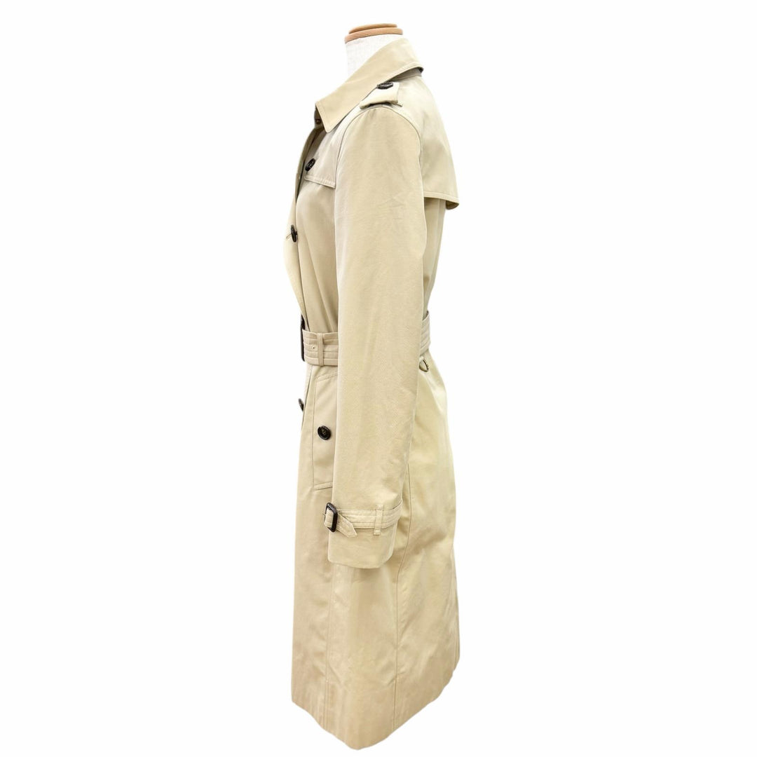 美品△BURBERRY バーバリー 4006905 コットン100% KENSINGTON 裏地ノバチェック柄 トレンチコート ベージュ IT 36 イングランド製 正規品
