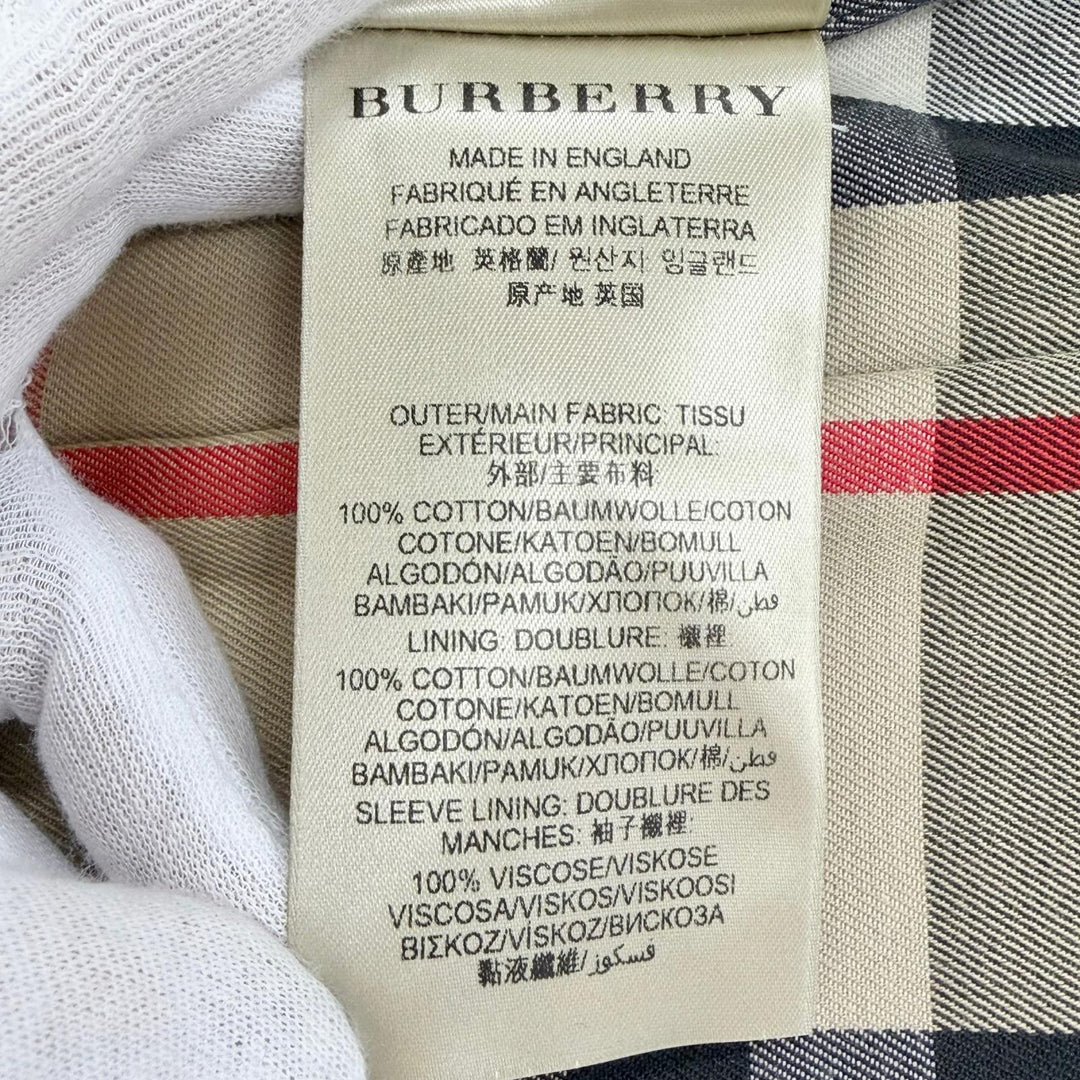 美品△BURBERRY バーバリー 4006905 コットン100% KENSINGTON 裏地ノバチェック柄 トレンチコート ベージュ IT 36 イングランド製 正規品