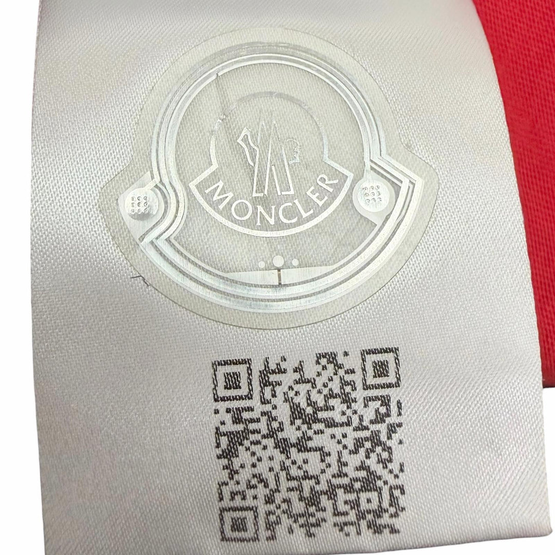 美品□MONCLER モンクレール 2023年製 J10918C00057 SS T-SHIRT コットン100％ 半袖Ｔシャツ カットソー レッド S トルコ製 正規品