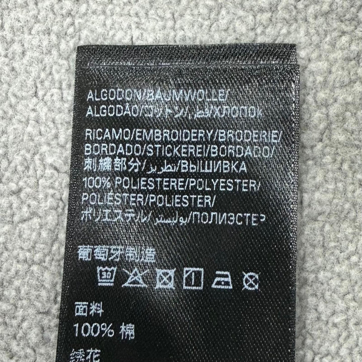 極美品▼BALENCIAGA バレンシアガ 26SS 803264 ペイント加工 ロゴ刺繍 フーディ レギュラーフィット ZIPUP パーカー グレー XS 正規品